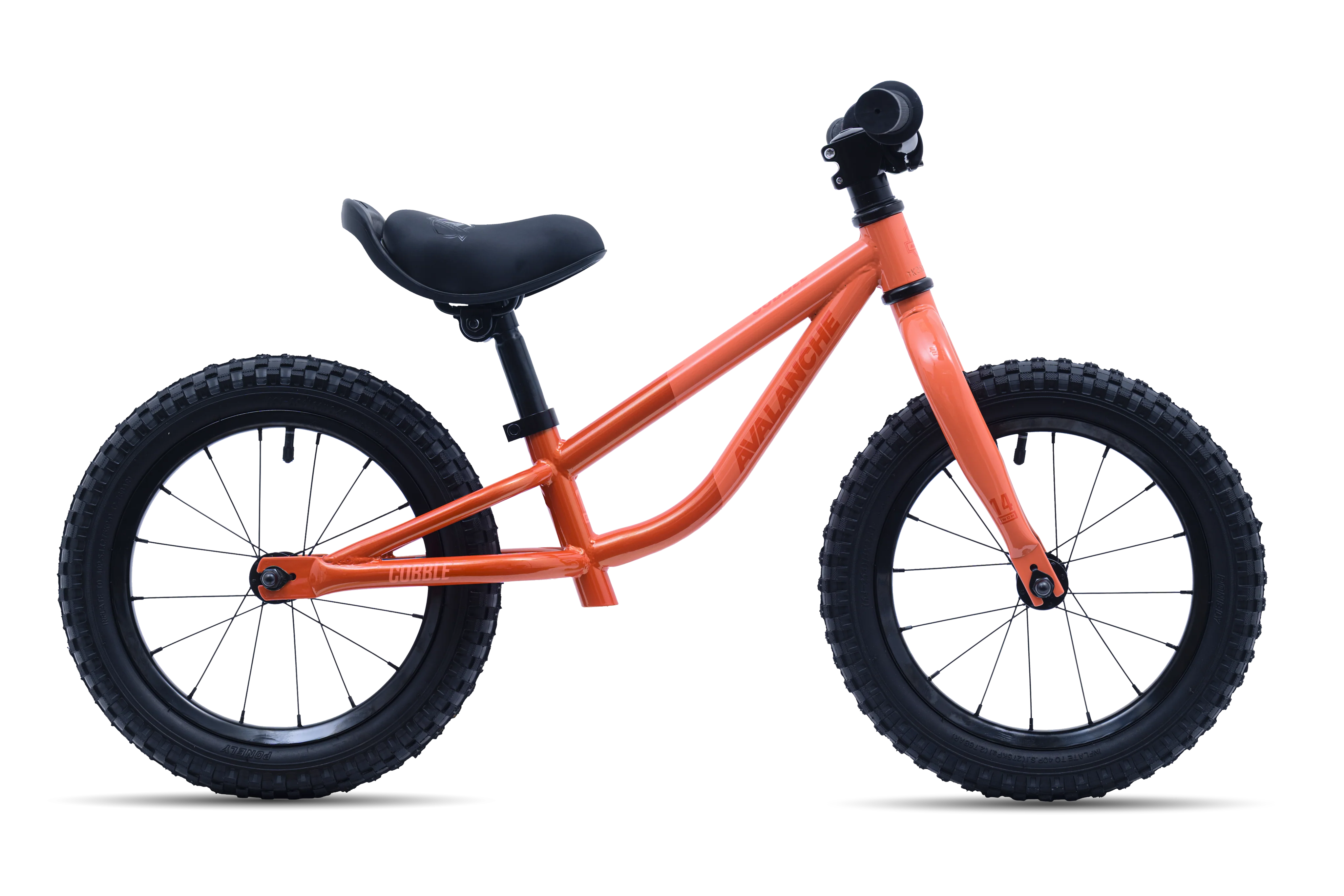 Avalanche Cobble  14" Balance Bike Boys Orange/Salmon