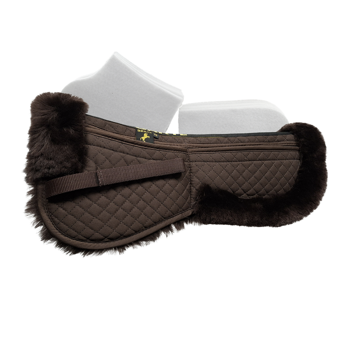 Bartl back pad sheepkin with pockets and felt inserts