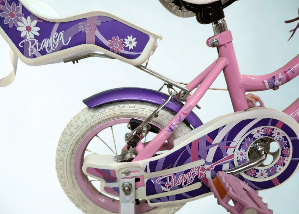 Bicycle BMX Bianca 12 inch with spoke wheels