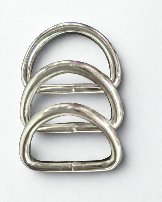 D ring 19mm silver light duty not welded