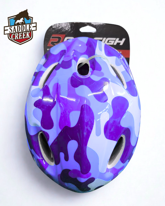 Helmet Raleigh Kids Camo Purple and Pink