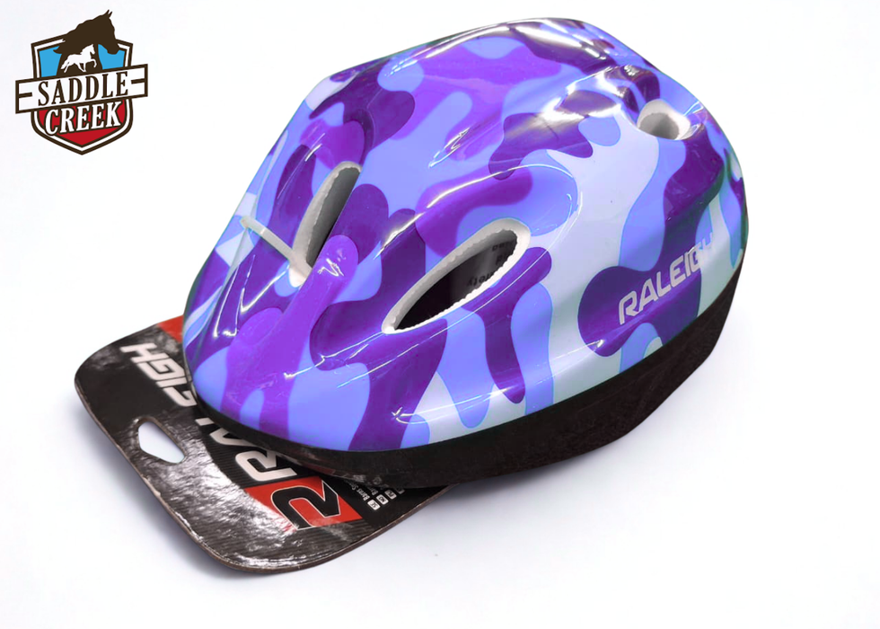 Helmet Raleigh Kids Camo Purple and Pink