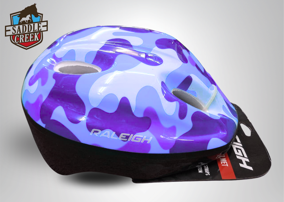Helmet Raleigh Kids Camo Purple and Pink