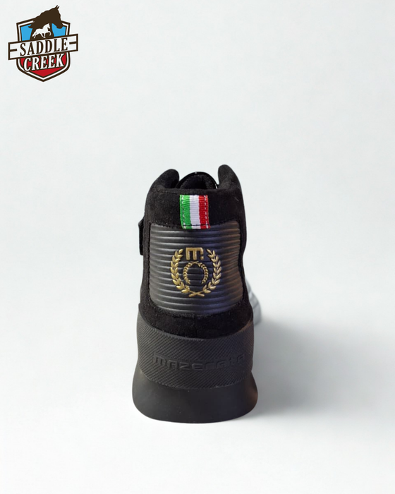 Mazerata valentino 1 short boot  patent leather with suede - black