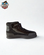 Mazerata valentino 1 short boot  patent leather with suede - black