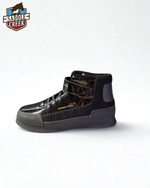 Mazerata valentino 1 short boot  patent leather with suede - black