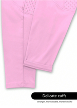 EquiChic Women's Pink Equestrian Pants, Full Silicone Non-Slip