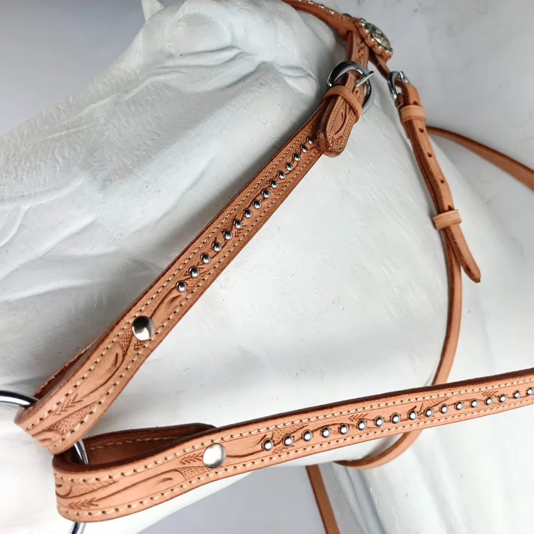 Bridle Sheriff Western Natural Leather