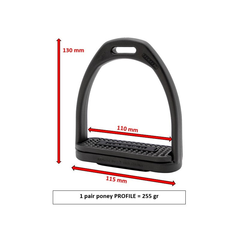Compositi stirrup iron child  profile  black