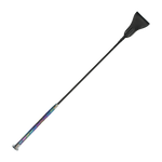 Crop with sparkle handle and silver cap