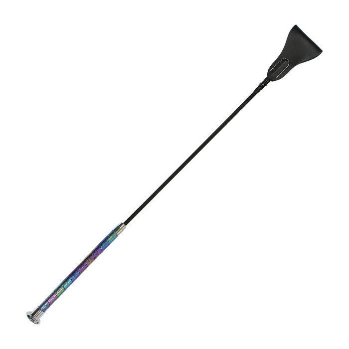 Crop with sparkle handle and silver cap