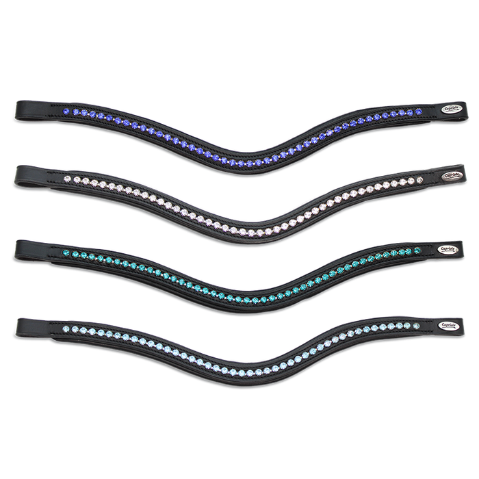 Browband Capriole Tucana black with crystals