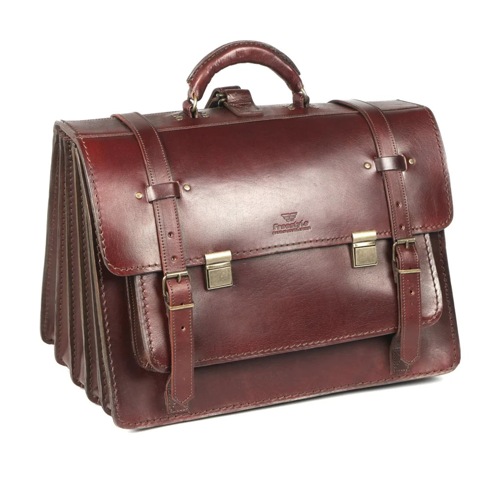 Hand Bag Scholar V vegetable-tanned leather satchel