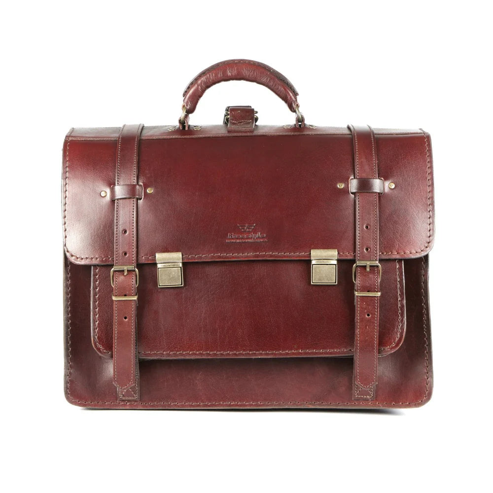 Hand Bag Scholar V vegetable-tanned leather satchel