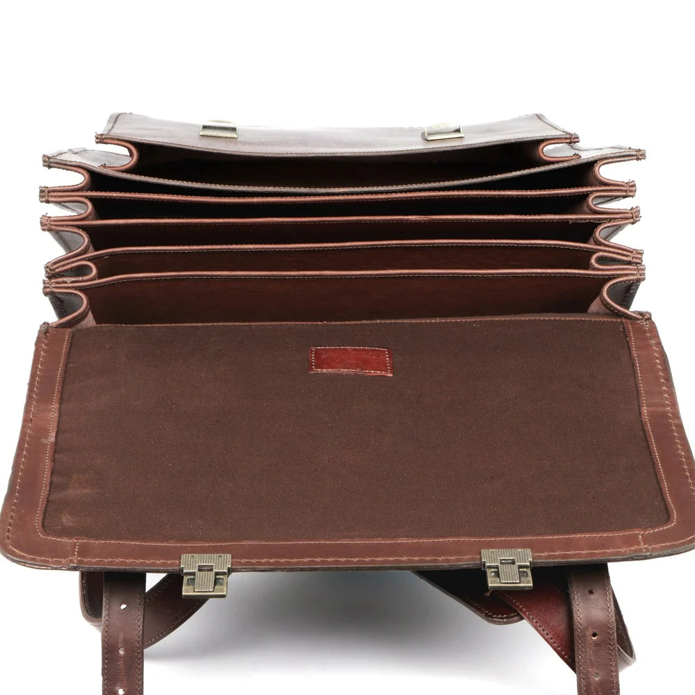 Hand Bag Scholar V vegetable-tanned leather satchel