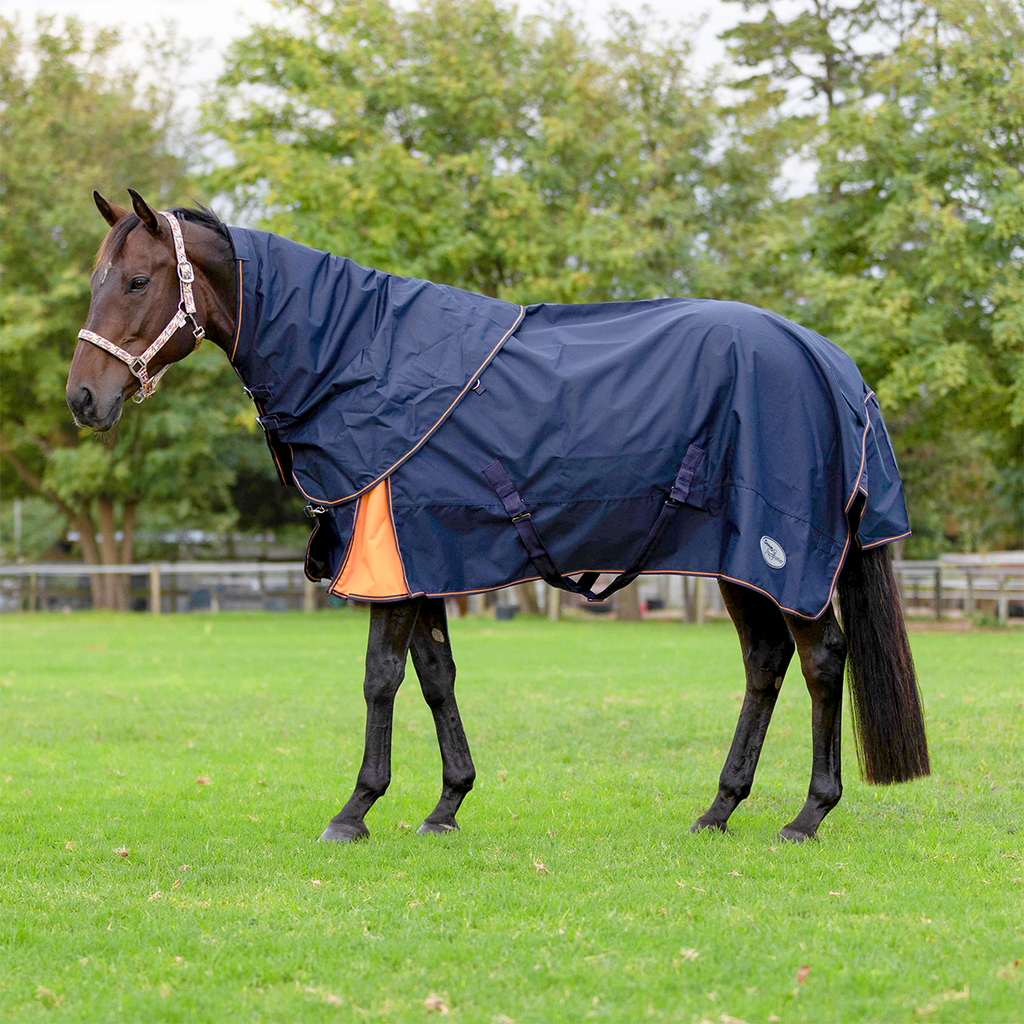 Storm Buster Rain Sheet with Neck Navy And Orange