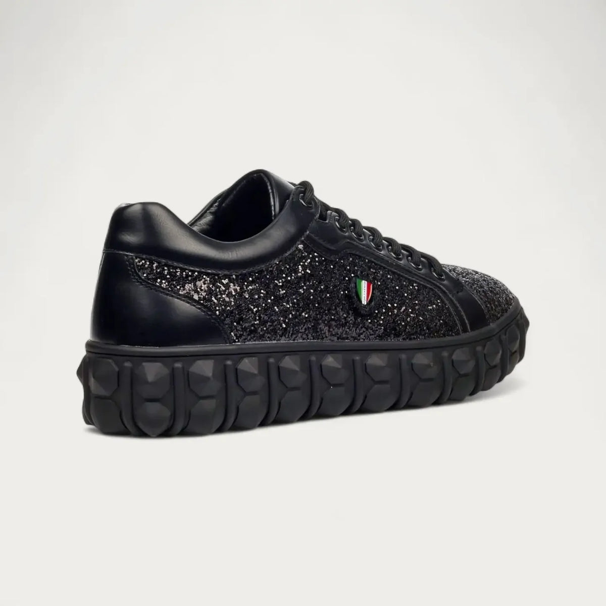 Mazerata Pigale 10 Black Rhinestone Sneaker Black
