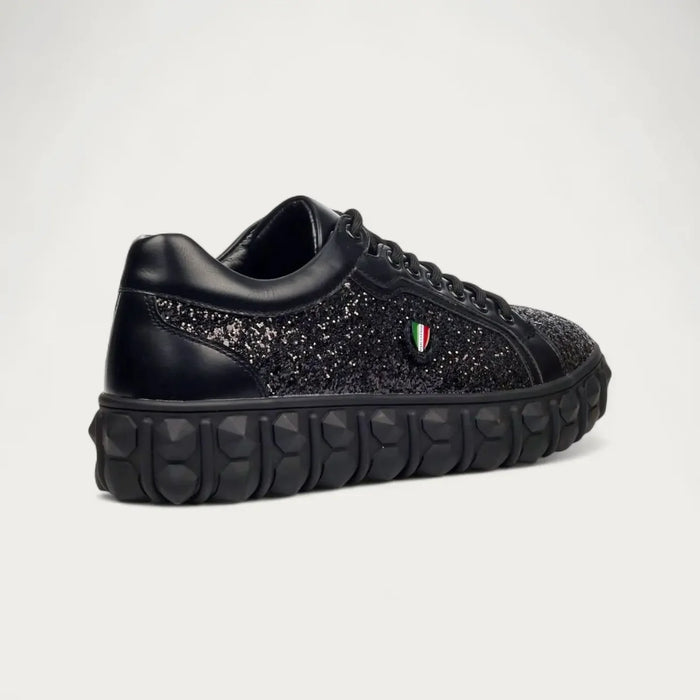 Mazerata Pigale 10 Black Rhinestone Sneaker Black