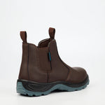 GrittGear Mangano Smooth Leather Safety Boots Choclate