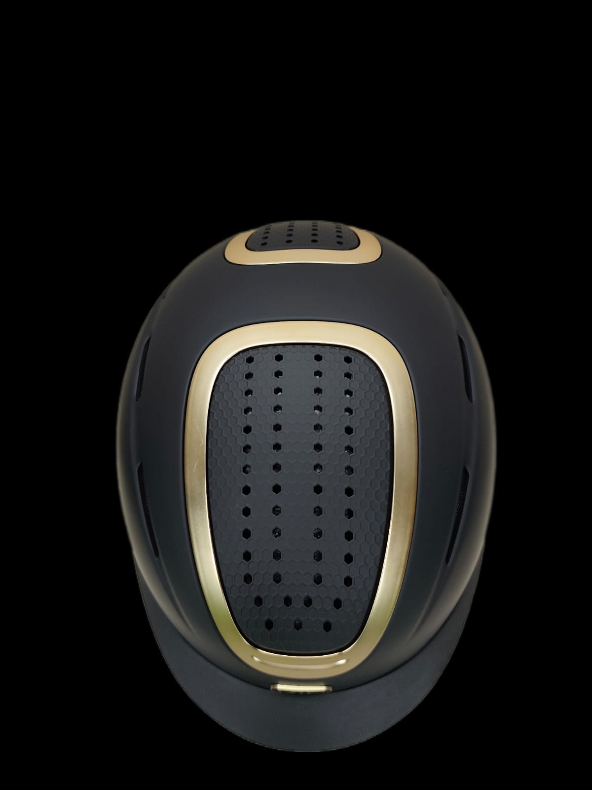 Rif Helmet Clasic Black with a Matt Gold Trim Matt Finish