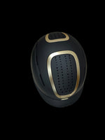 Rif Helmet Clasic Black with a Matt Gold Trim Matt Finish