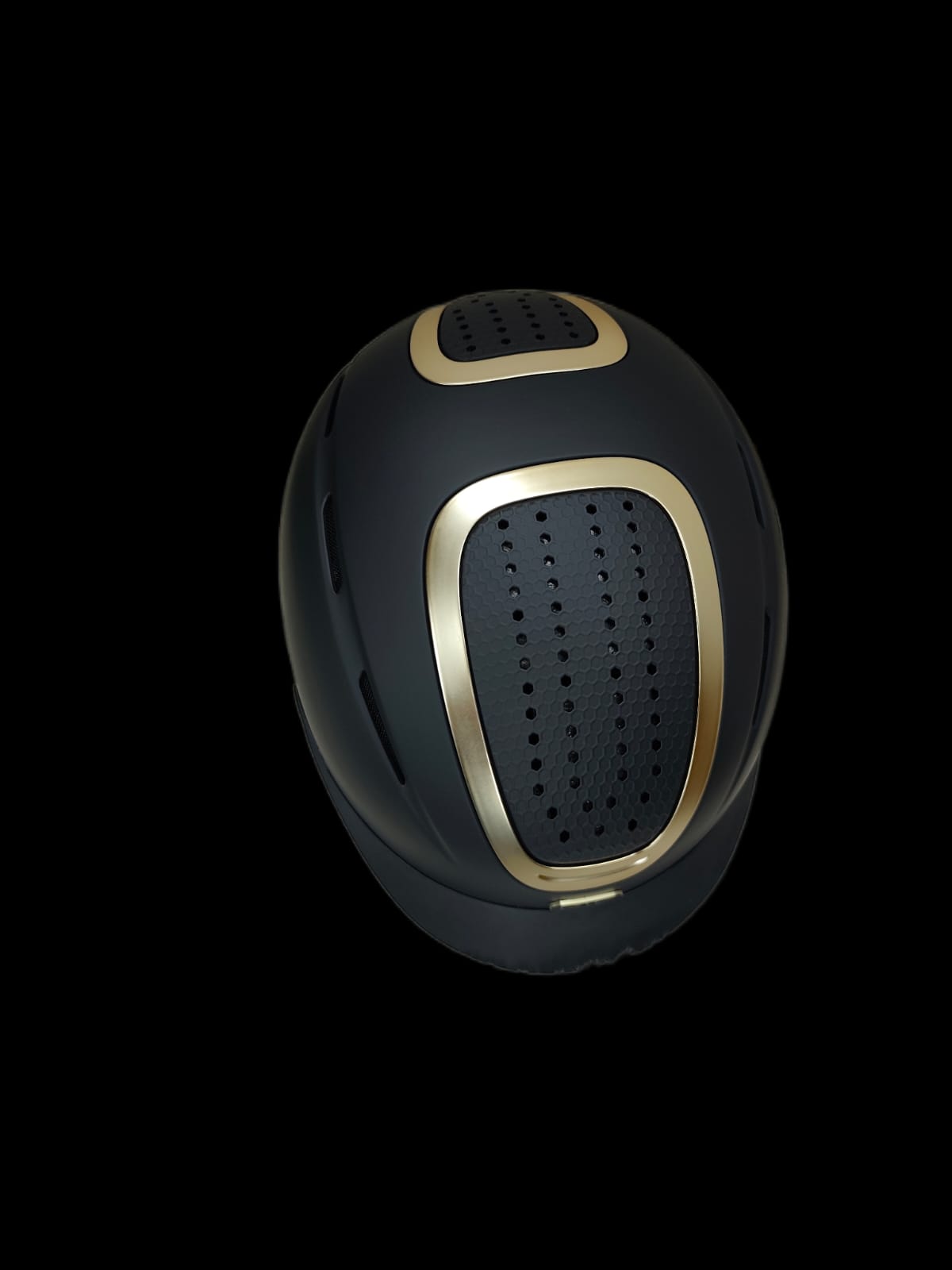 Rif Helmet Clasic Black with a Matt Gold Trim Matt Finish