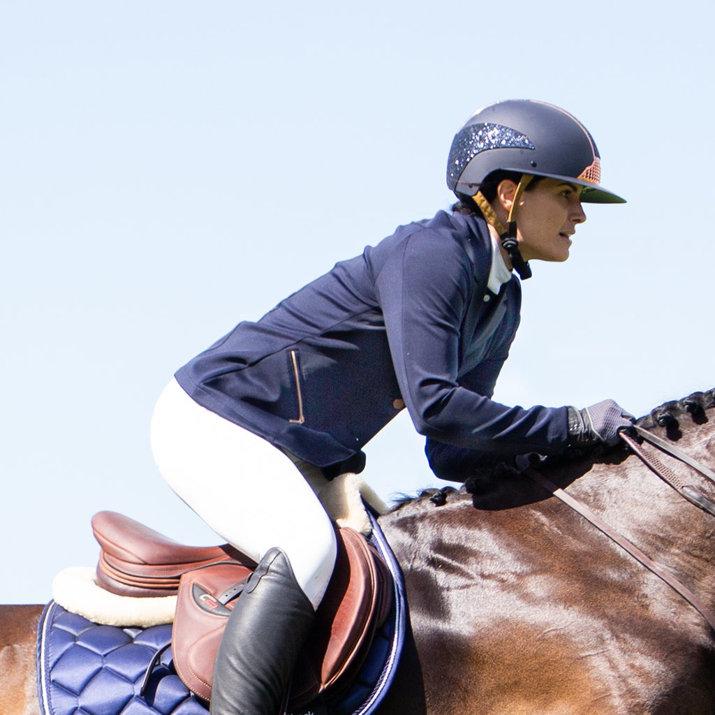 Equileisure show jacket - rose gold and black