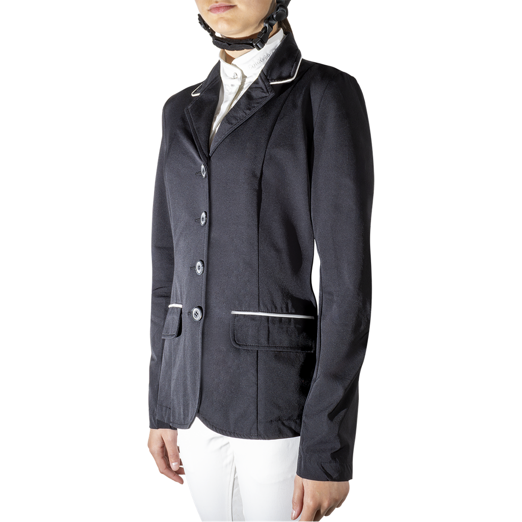 Equileisure show jacket - piping and zip black