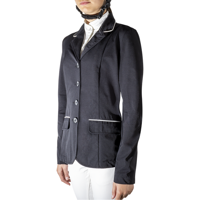 Equileisure show jacket - piping and zip black