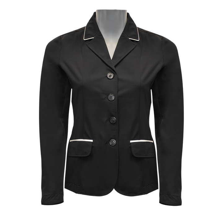 Equileisure show jacket - piping and zip black