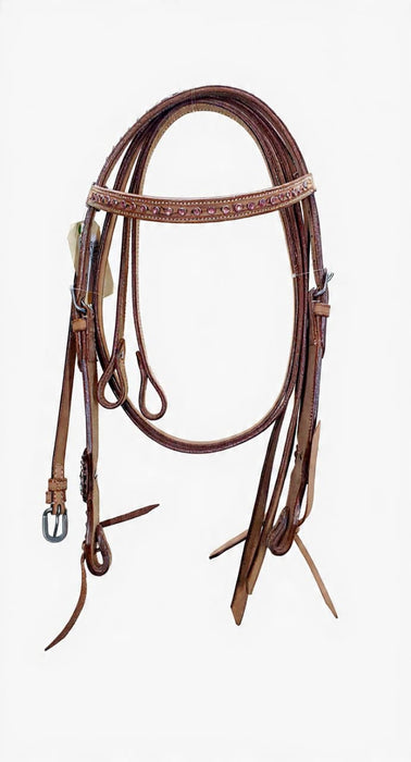 Bronco Western Bridle Beaded and Stones With Reins