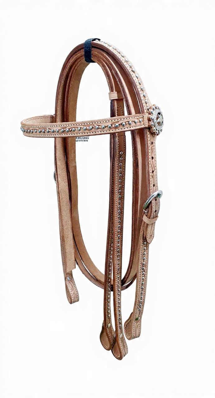 Bridle Sheriff Western Natural Leather