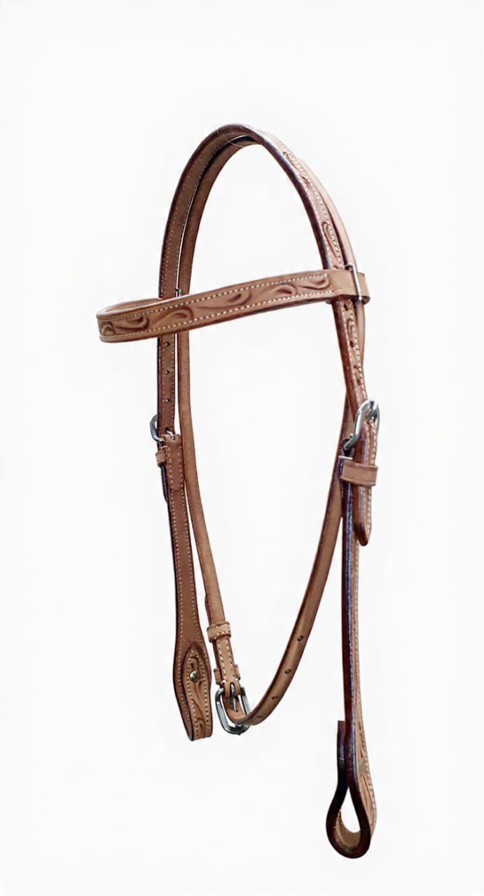 Wrangler Bridle Western Plain Carving