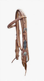 Bronco Western Bridle Beaded and Stones With Reins