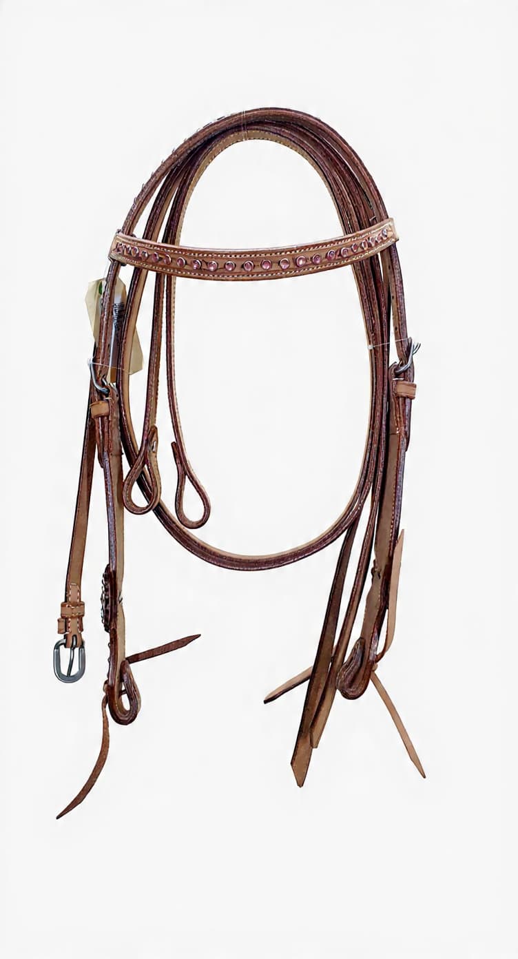 Bronco Western Bridle Beaded and Stones With Reins