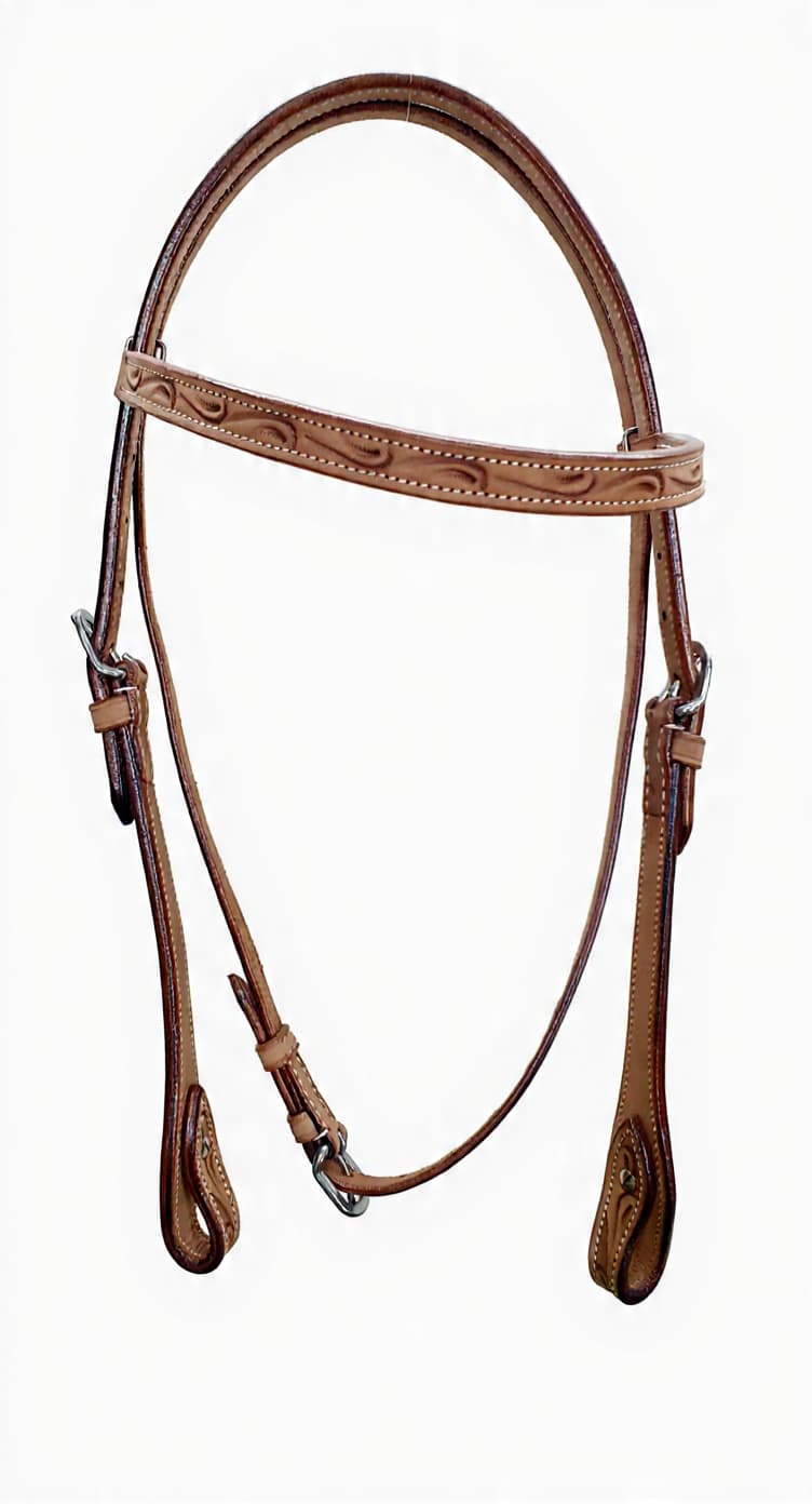 Wrangler Bridle Western Plain Carving