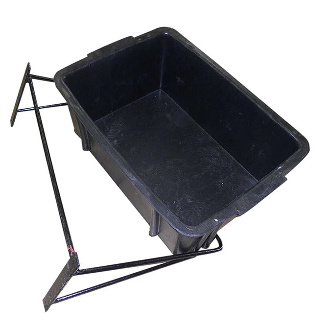 Feed bucket stand wall mount