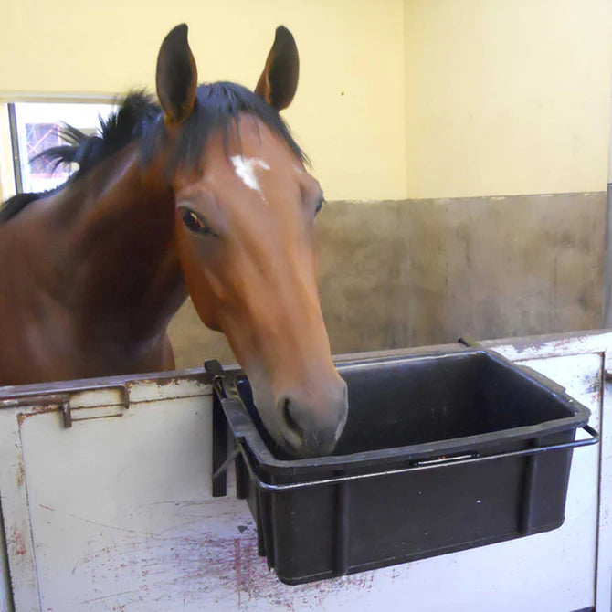 Stand for feed bucket door mount
