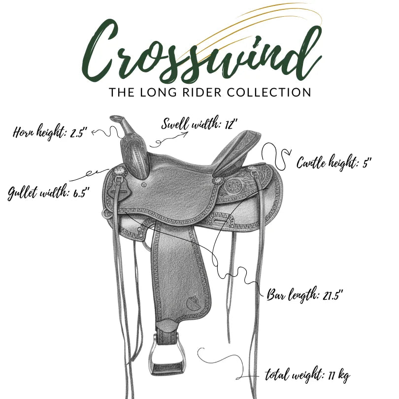 Crosswind Western Saddle 16inch (Long Rider Collection)