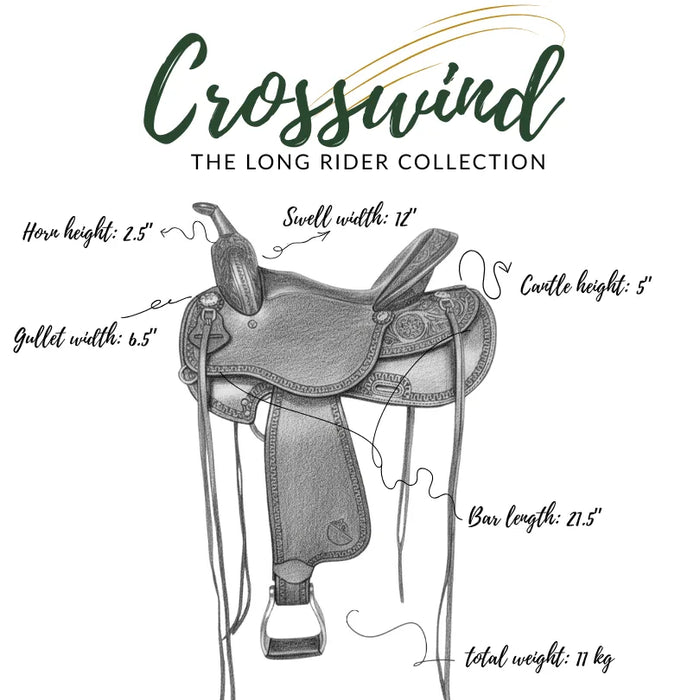 Crosswind Western Saddle 16inch (Long Rider Collection)