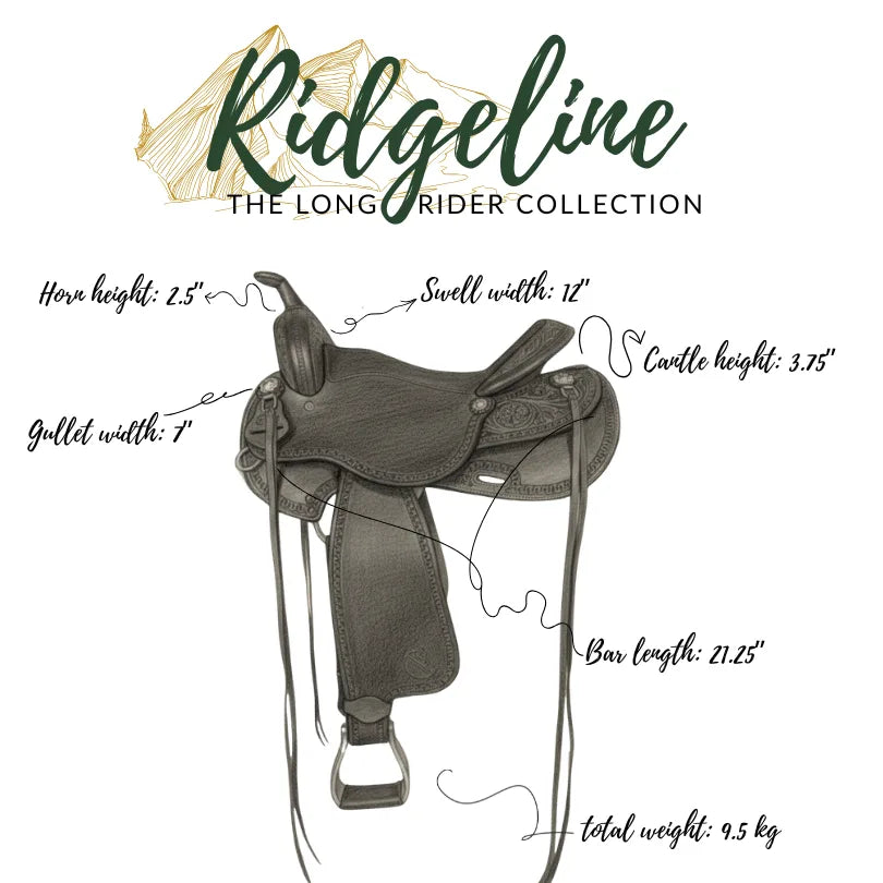 Ridgeline Western Saddle 16inch (Long Rider Collection)