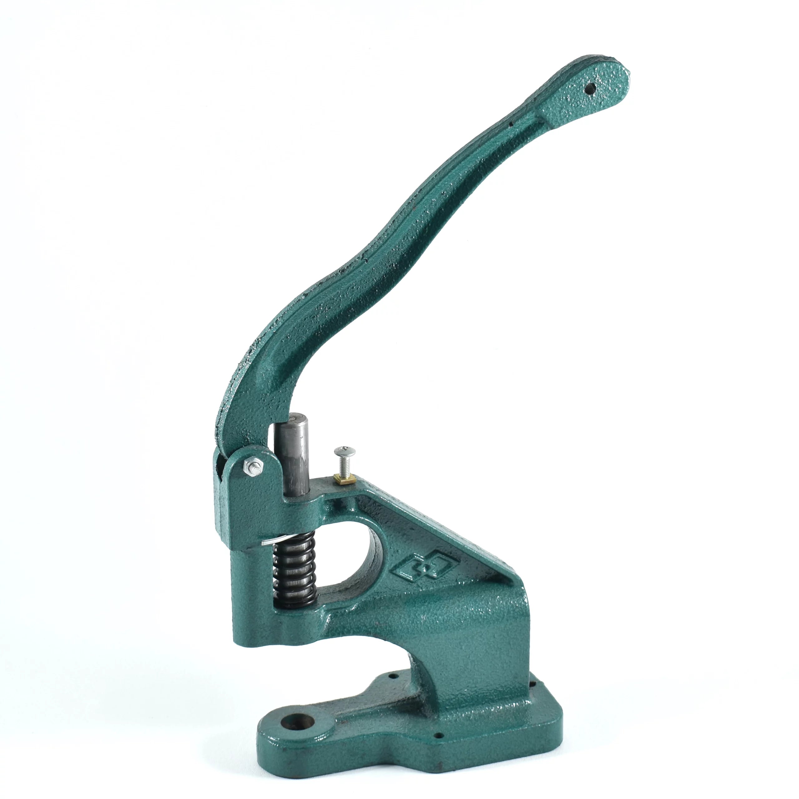 Hand press green with die for 15mm press studs INCL 60 STUDS  (base die hole 18mm top die thread m6 6mm)