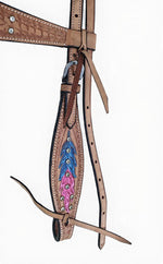 Wrangler Bridle Western With Tooling Print Woolen