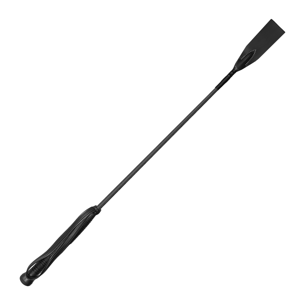 Crop with shaped, grip handle and hand loop