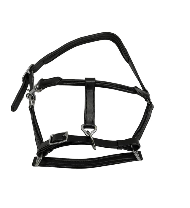 Equisport Show Halter leather Black with NP  Buckles