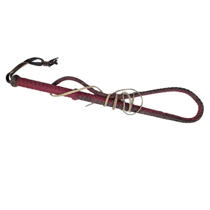 Bull whip sweep leather fully plaited