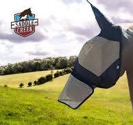 Ridepro Fly Mask with Zipper Noseband Beige/ Black colour