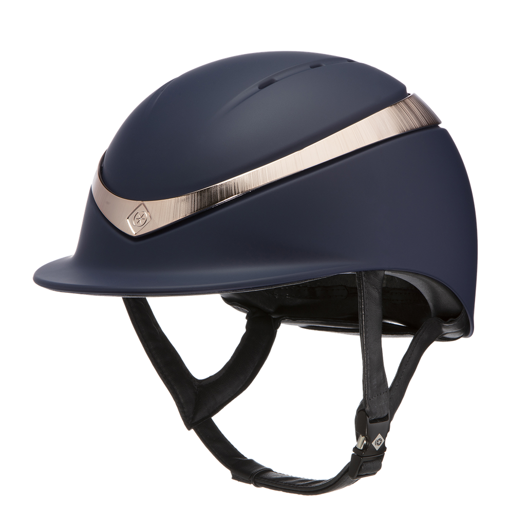 Charles Owen Halo Riding Helmet Navy/Platinum