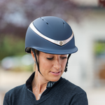 Charles Owen Halo Riding Helmet Navy/Platinum