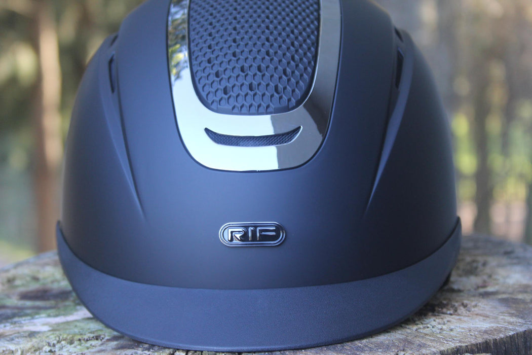 Rif Helmet Clasic Black with a Rose Gold Trim Matt Finish